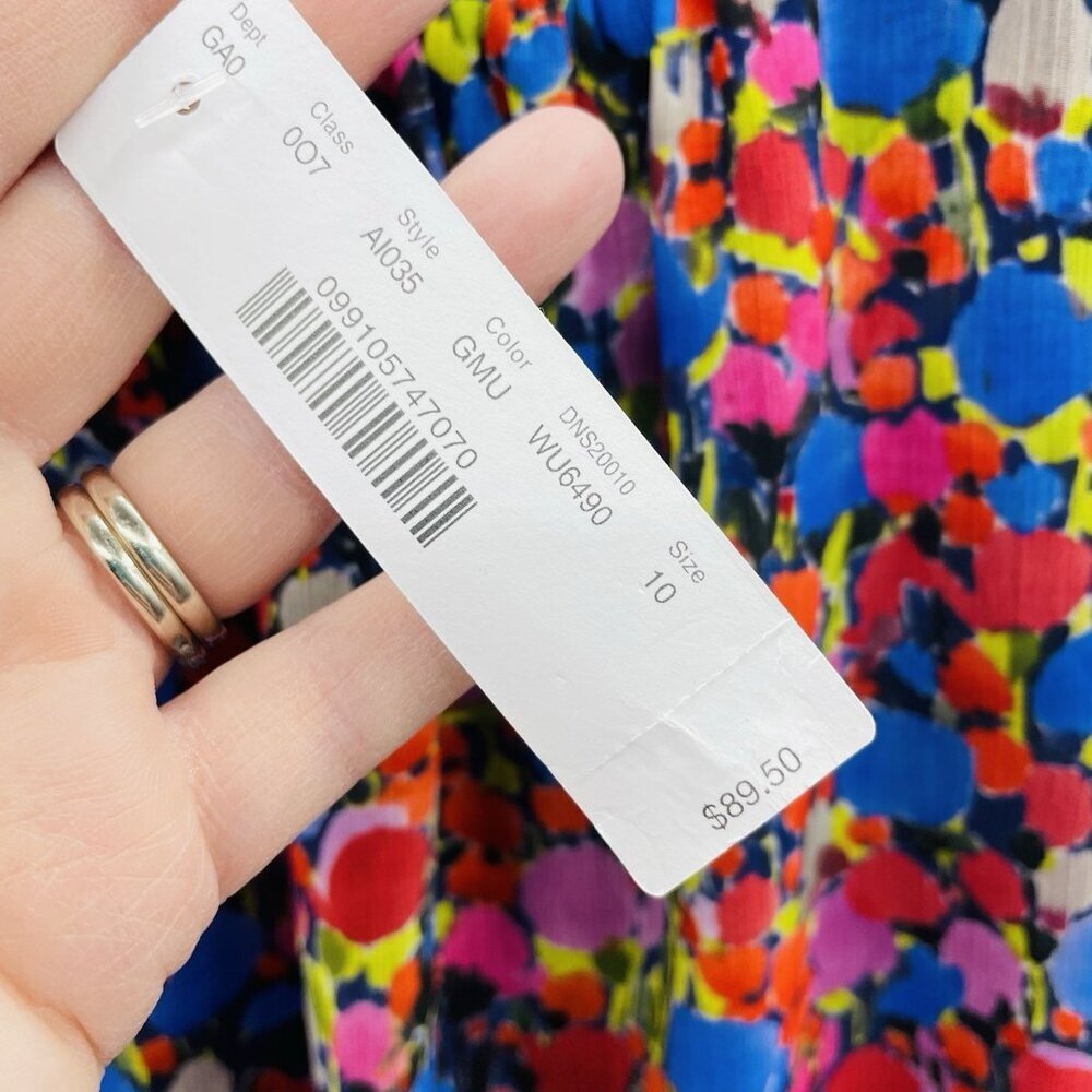 J Crew Womens Size 10 Sleeveless Mockneck Top in Watercolor Floral Print $89 268 - Picture 7 of 10